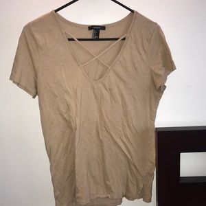 Cream forever21 tee